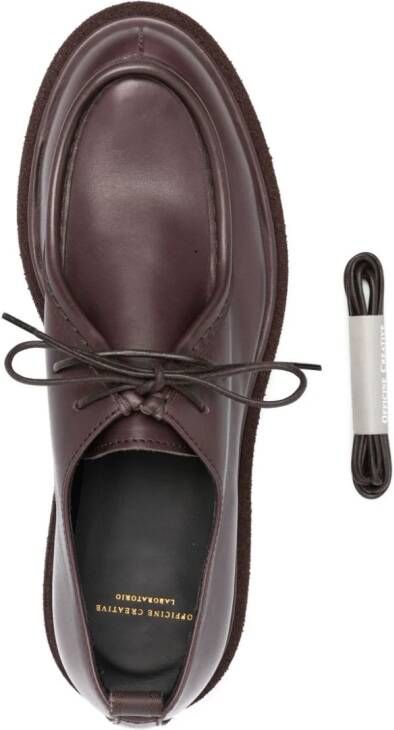 Officine Creative Wisal 002 leather Derby shoes Brown