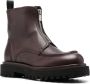 Officine Creative Wisal 033 45mm zipped leather boots Red - Thumbnail 2