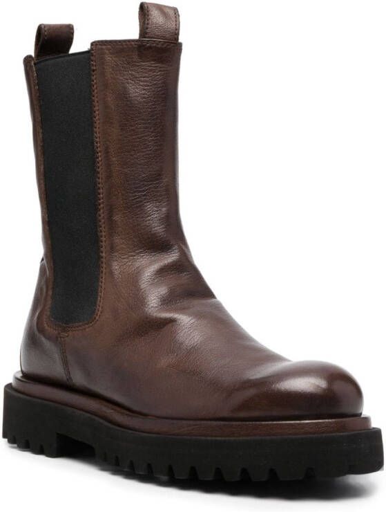 Officine Creative Wisal DD 107 leather boots Brown