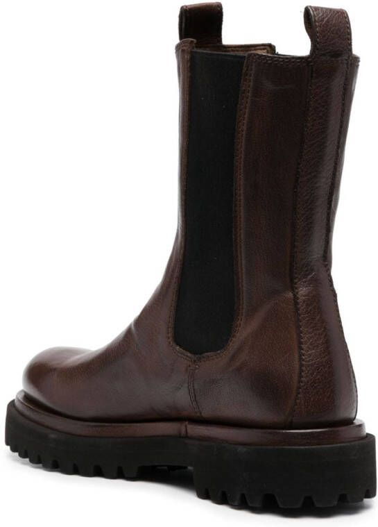 Officine Creative Wisal DD 107 leather boots Brown