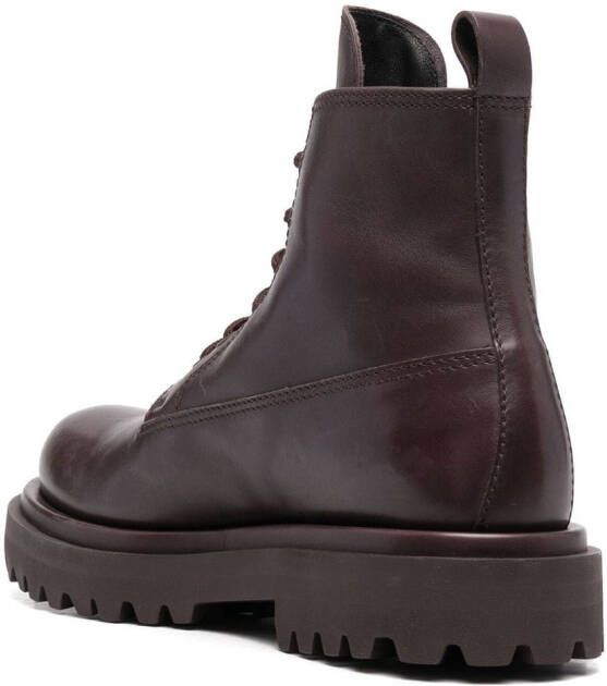 Officine Creative Wisal lace-up combat boots Brown