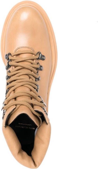 Officine Creative Wisal lace-up leather boots Neutrals