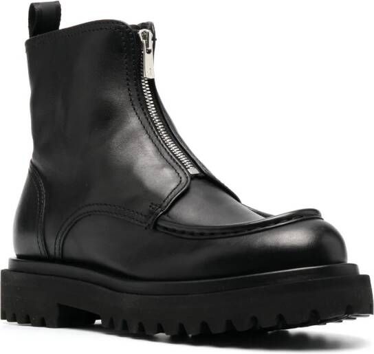 Officine Creative Wisal leather zip-up boots Black