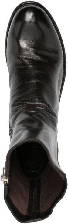 Officine Creative zipped leather boots Brown