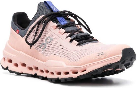 On Running Cloudutra mesh-panel lace-up sneakers Pink