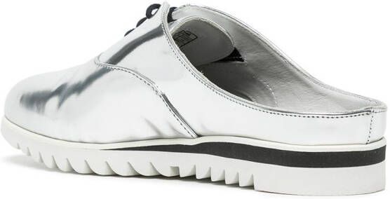 Onitsuka Tiger leather Oxford slippers Silver