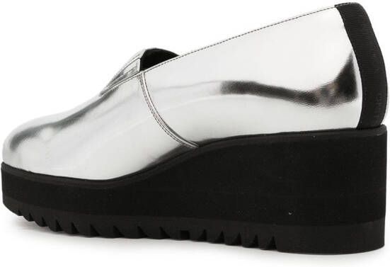 Onitsuka Tiger Wedge-S patent leather loafers Silver