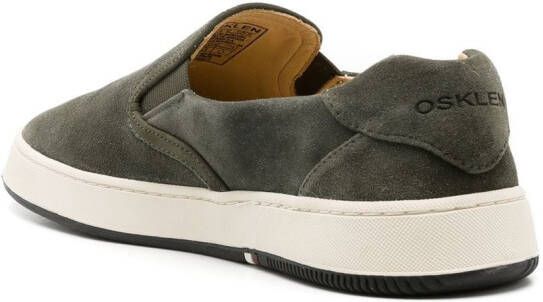 Osklen branded heel-counter slip-on sneakers Green
