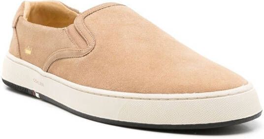 Osklen branded heel-counter slip-on sneakers Neutrals
