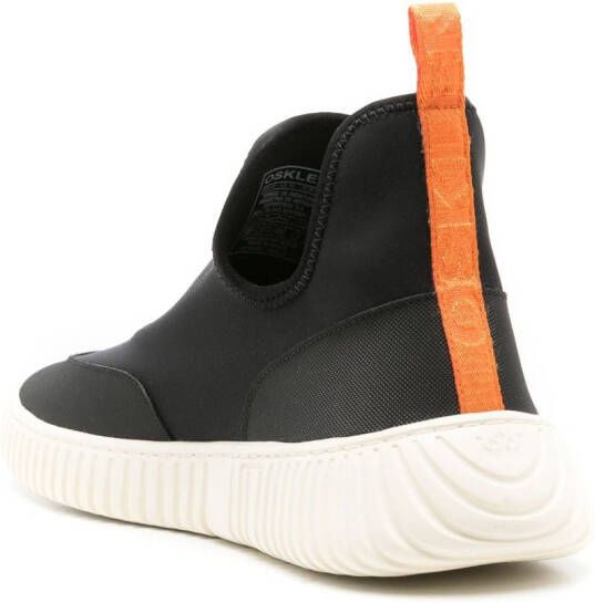 Osklen contrasting pull-tab high-top sneakers Black