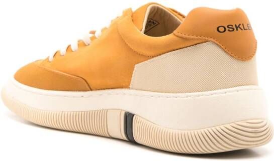 Osklen Hybrid lace-up leather sneakers Yellow