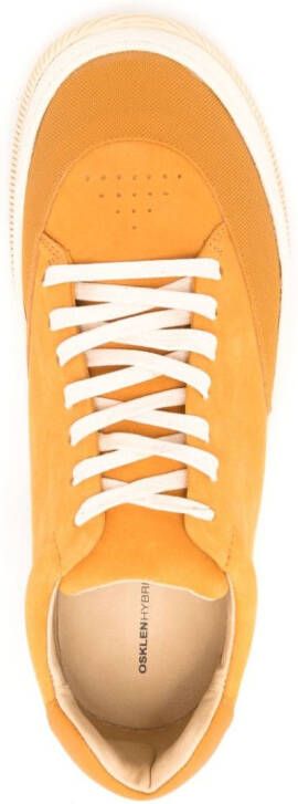 Osklen Hybrid lace-up leather sneakers Yellow