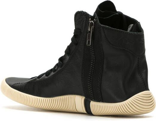 Osklen leather hi-top sneakers Black