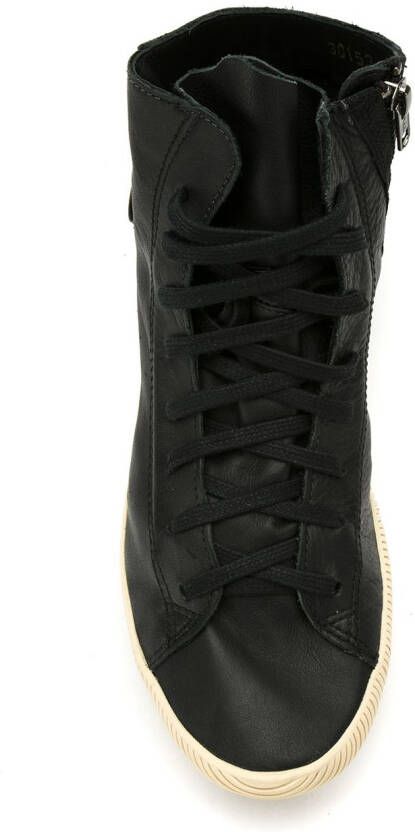 Osklen leather hi-top sneakers Black