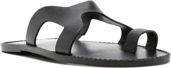 Osklen open toe leather sandals Black
