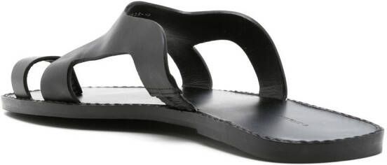 Osklen open toe leather sandals Black