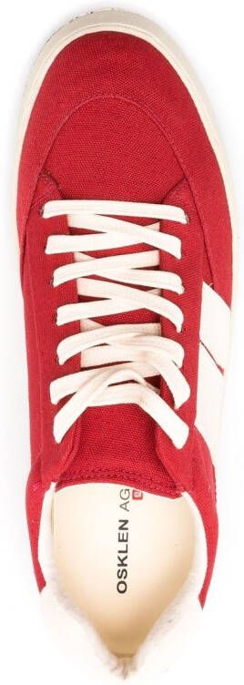 Osklen side-stripe low-top sneakers Red