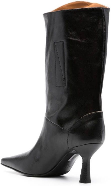 OUR LEGACY Envelope 100mm leather boots Black