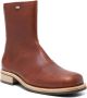 OUR LEGACY logo-plaque leather boots Brown - Thumbnail 2