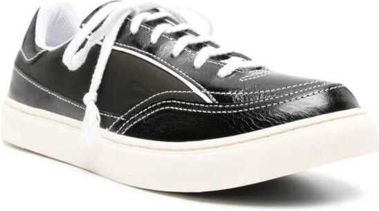 OUR LEGACY Skimmer patent-leather sneakers Black