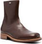 OUR LEGACY square-toe ankle leather boots Brown - Thumbnail 2