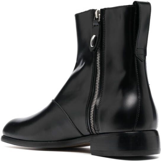 OUR LEGACY square-toe leather ankle-boots Black