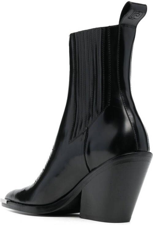 Rabanne 95mm pointed-toe boots Black