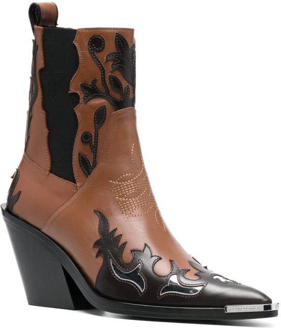 Rabanne Santiag cowboy boots Brown