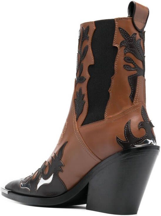 Rabanne Santiag cowboy boots Brown