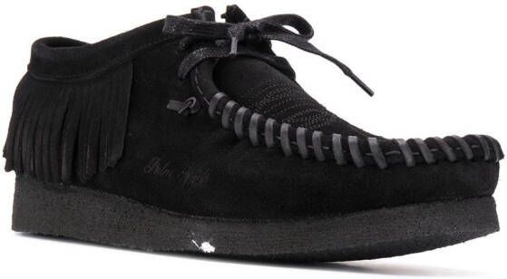 Palm Angels fringed lace-up shoes Black