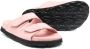 Palm Angels Kids logo-print leather sandals Pink - Thumbnail 2