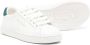 Palm Angels Kids logo-print low top leather trainers White - Thumbnail 2