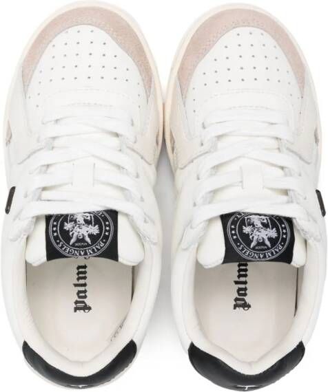 Palm Angels Kids perforated leather sneakers White