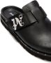 Palm Angels logo-plaque studded leather mules Black - Thumbnail 4