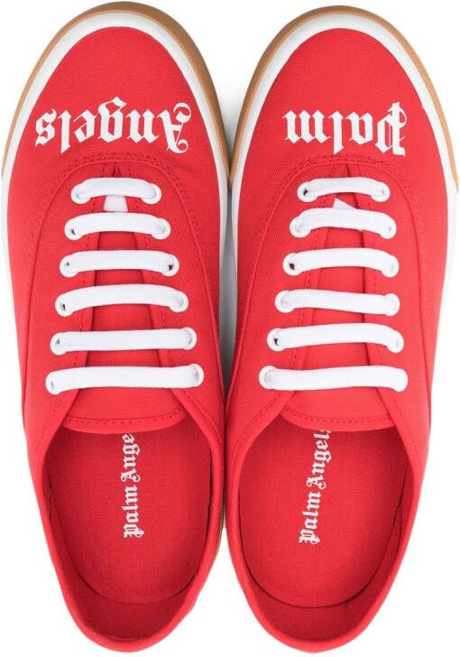 Palm Angels logo-print lace-up sneakers Red