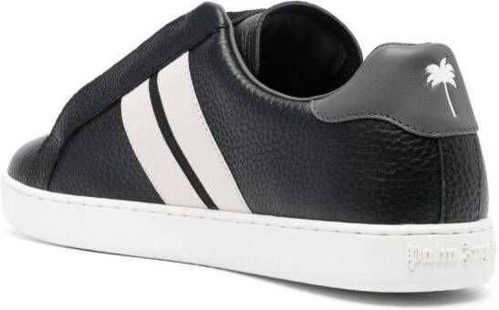 Palm Angels logo-print leather sneakers Black