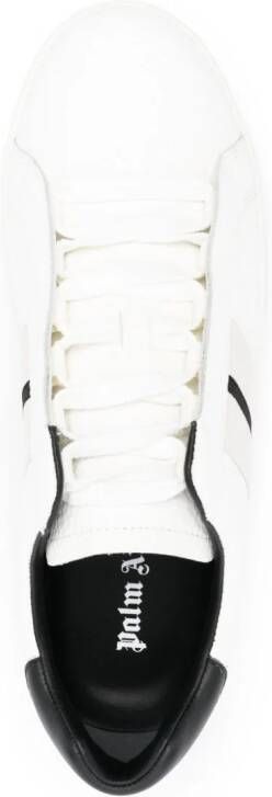 Palm Angels logo-print leather sneakers White