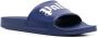 Palm Angels logo-print slides Blue - Thumbnail 2