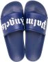 Palm Angels logo-print slides Blue - Thumbnail 4