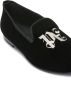 Palm Angels monogram-embroidered suede loafers Black - Thumbnail 4