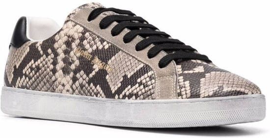 Palm Angels New Tennis python-print sneakers Brown