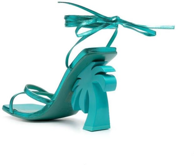 Palm Angels Palm Beach 95mm leather sandals Blue