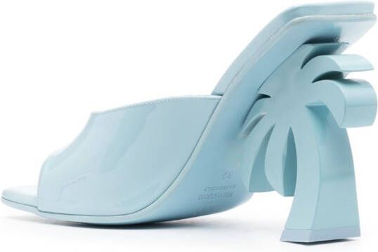 Palm Angels Palm Beach leather mules Blue