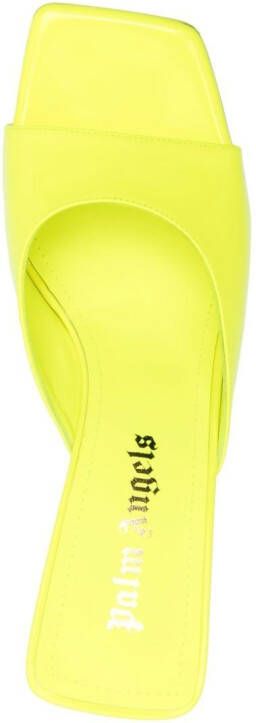 Palm Angels Palm Heel 110mm leather mules Yellow
