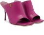 Palm Angels Palm-motif 90mm leather mules Pink - Thumbnail 2
