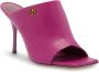 Palm Angels Palm-motif 90mm leather mules Pink - Thumbnail 5