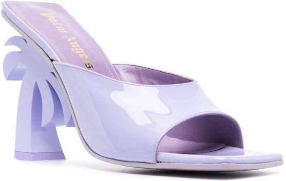 Palm Angels Palm Tree heeled pumps Purple