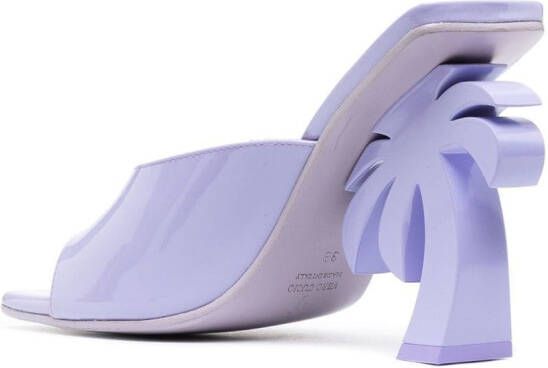 Palm Angels Palm Tree heeled pumps Purple