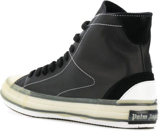 Palm Angels palm tree high-top sneakers Black