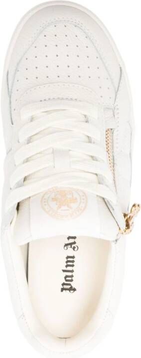Palm Angels University leather sneakers White